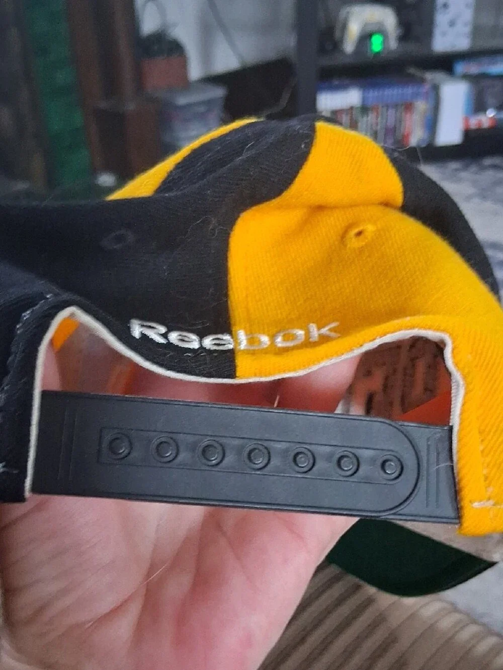 Reebok Black & Gold Split-Panel Men's Hat